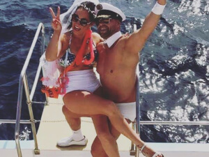 Boat party with striptease